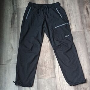 Baleaf Black Track Pants with Gray Accents